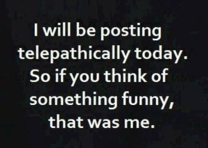 Posting telepathically